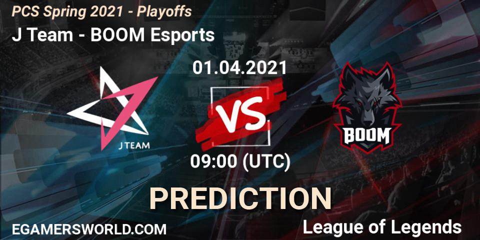 Prognoza J Team - BOOM Esports. 01.04.2021 at 09:00, LoL, PCS Spring 2021 - Playoffs