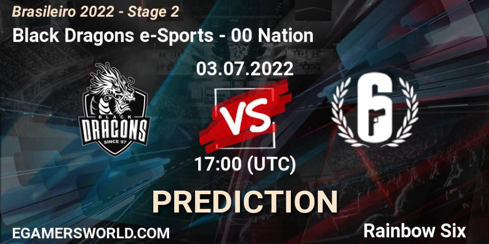 Prognoza Black Dragons e-Sports - 00 Nation. 03.07.2022 at 17:00, Rainbow Six, Brasileirão 2022 - Stage 2