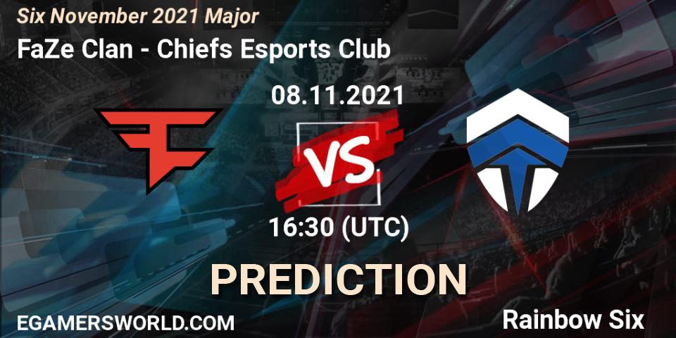 Prognoza Chiefs Esports Club - FaZe Clan. 10.11.2021 at 10:30, Rainbow Six, Six Sweden Major 2021