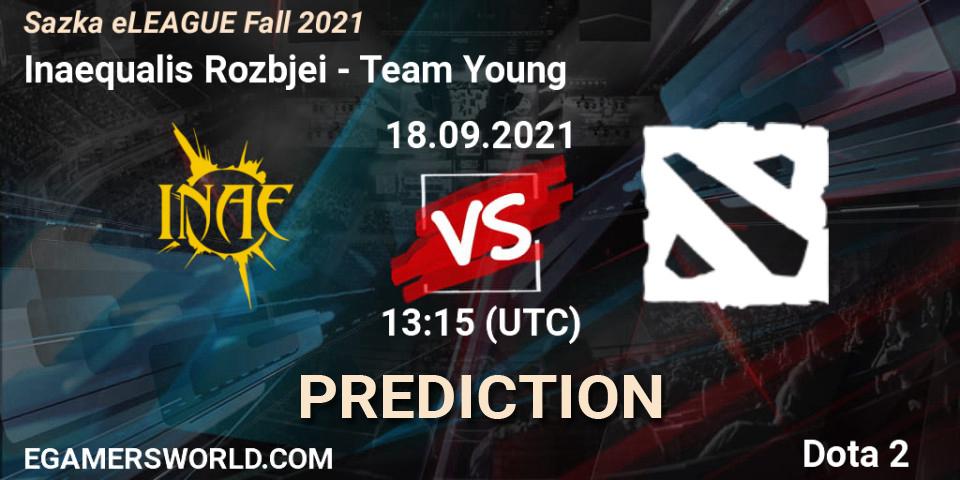 Prognoza Inaequalis Rozbíječi - Team Young. 18.09.2021 at 13:30, Dota 2, Sazka eLEAGUE Fall 2021