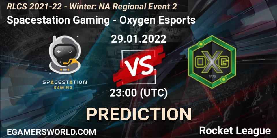 Prognoza Spacestation Gaming - Oxygen Esports. 29.01.2022 at 23:00, Rocket League, RLCS 2021-22 - Winter: NA Regional Event 2