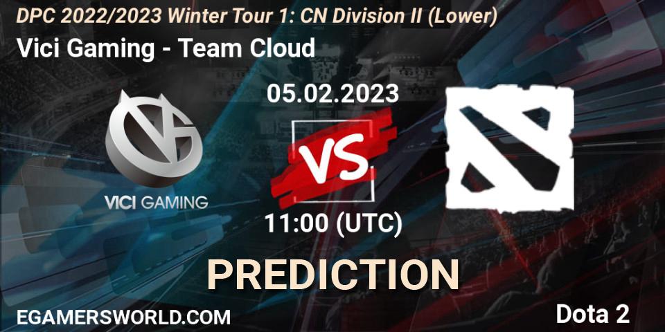 Prognoza Vici Gaming - Team Cloud. 05.02.23, Dota 2, DPC 2022/2023 Winter Tour 1: CN Division II (Lower)
