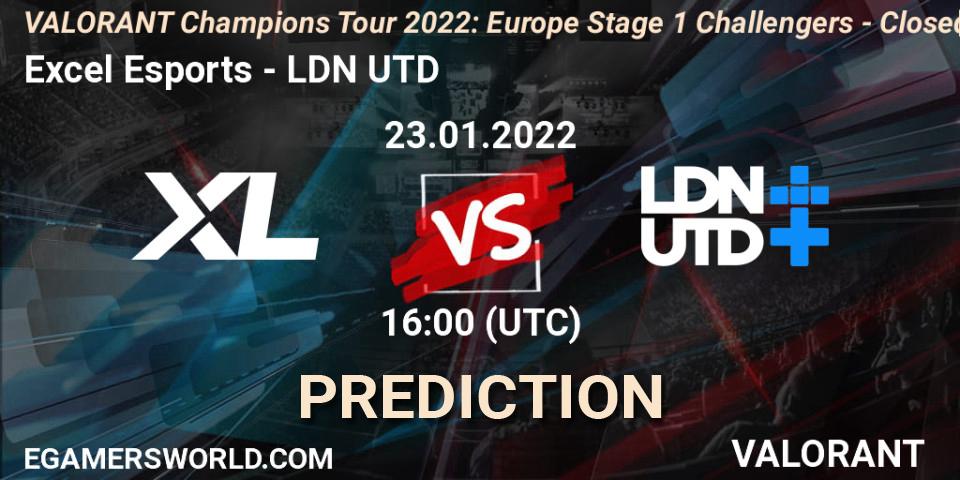 Prognoza Excel Esports - LDN UTD. 23.01.2022 at 16:00, VALORANT, VCT 2022: Europe Stage 1 Challengers - Closed Qualifier 2