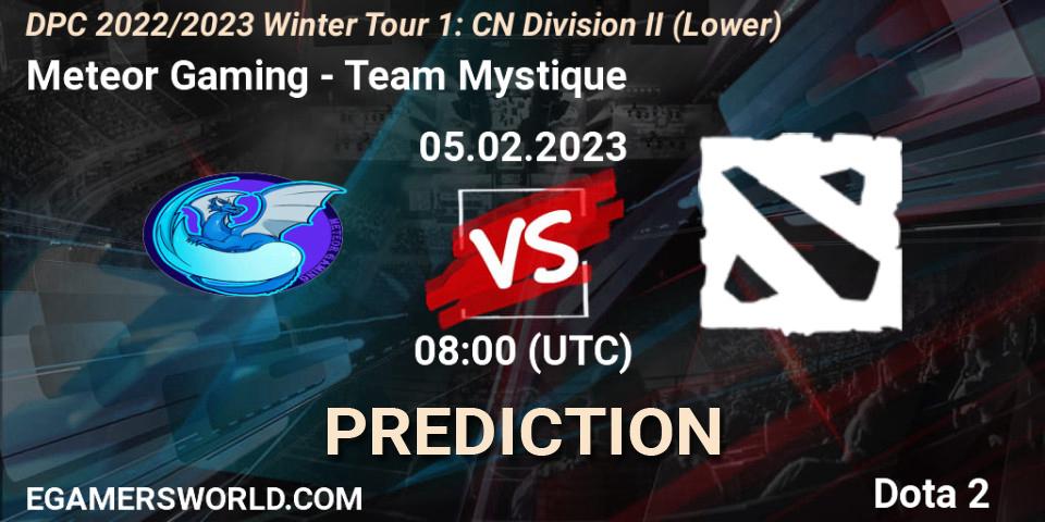Prognoza Meteor Gaming - Team Mystique. 05.02.23, Dota 2, DPC 2022/2023 Winter Tour 1: CN Division II (Lower)