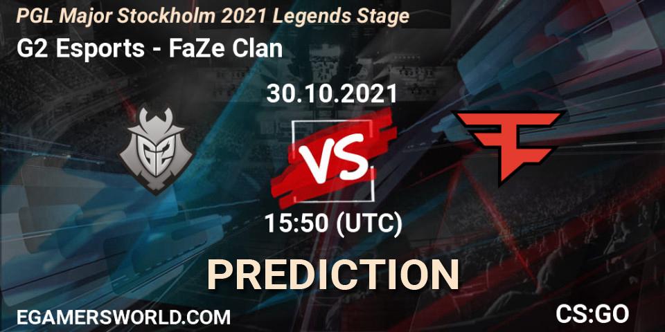Prognoza G2 Esports - FaZe Clan. 30.10.2021 at 15:50, Counter-Strike (CS2), PGL Major Stockholm 2021 Legends Stage
