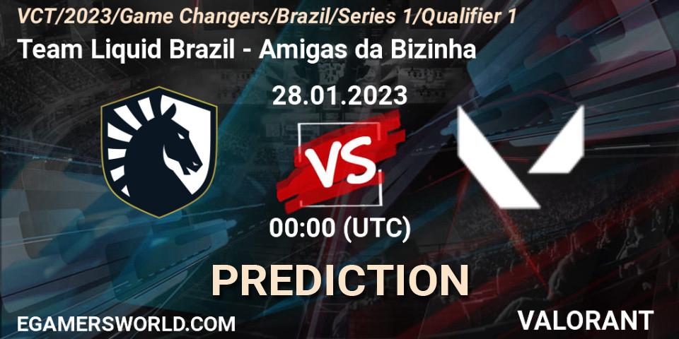 Prognoza Team Liquid Brazil - Amigas da Bizinha. 27.01.2023 at 21:00, VALORANT, VCT 2023: Game Changers Brazil Series 1 - Qualifier 1