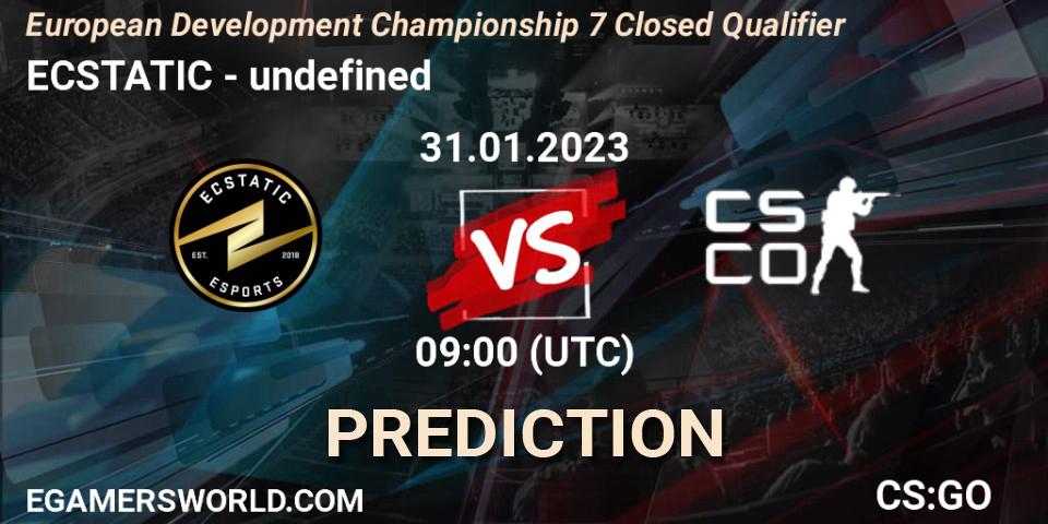 Prognoza ECSTATIC - undefined. 31.01.23, CS2 (CS:GO), European Development Championship 7 Closed Qualifier