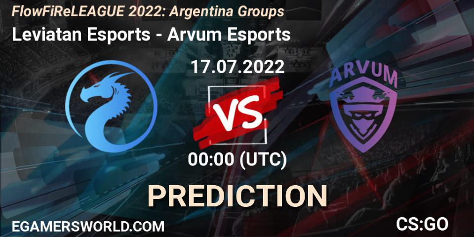 Prognoza Leviatan Esports - Arvum Esports. 16.07.2022 at 23:20, Counter-Strike (CS2), FlowFiReLEAGUE 2022: Argentina Groups