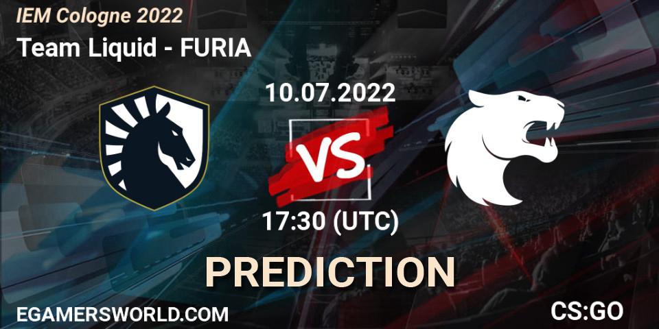 Prognoza Team Liquid - FURIA. 10.07.2022 at 17:45, Counter-Strike (CS2), IEM Cologne 2022