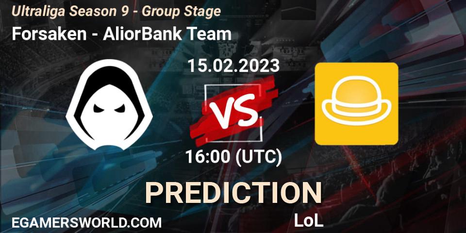 Prognoza Forsaken - AliorBank Team. 22.02.23, LoL, Ultraliga Season 9 - Group Stage