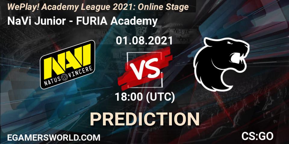 Prognoza NaVi Junior - FURIA Academy. 01.08.2021 at 17:45, Counter-Strike (CS2), WePlay Academy League Season 1: Online Stage