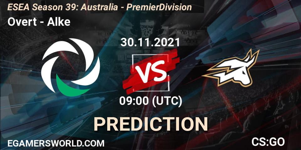 Prognoza Overt - Alke. 30.11.2021 at 09:00, Counter-Strike (CS2), ESEA Season 39: Australia - Premier Division