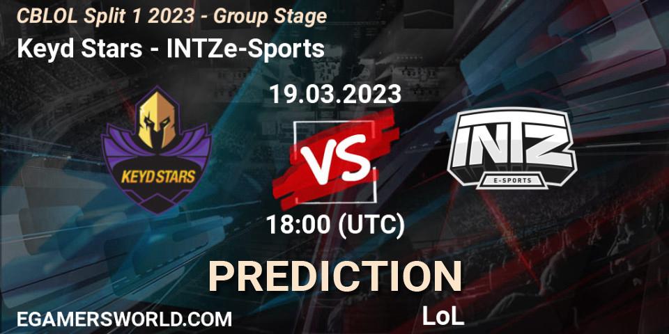 Prognoza Keyd Stars - INTZ e-Sports. 19.03.2023 at 18:00, LoL, CBLOL Split 1 2023 - Group Stage