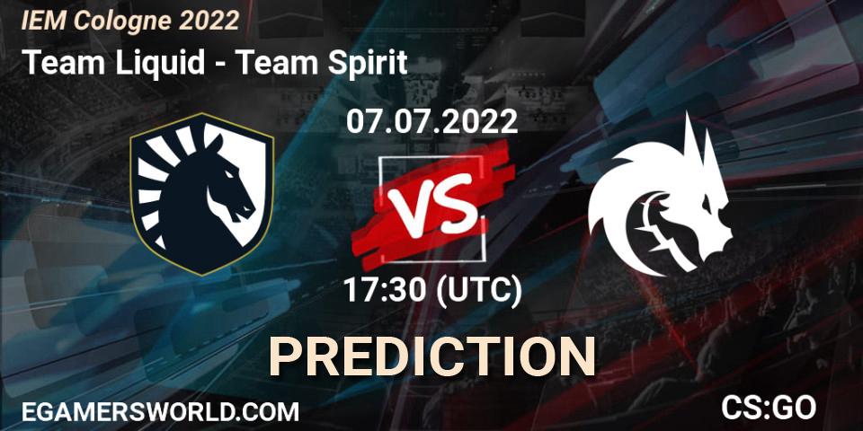 Prognoza Team Liquid - Team Spirit. 07.07.2022 at 17:55, Counter-Strike (CS2), IEM Cologne 2022