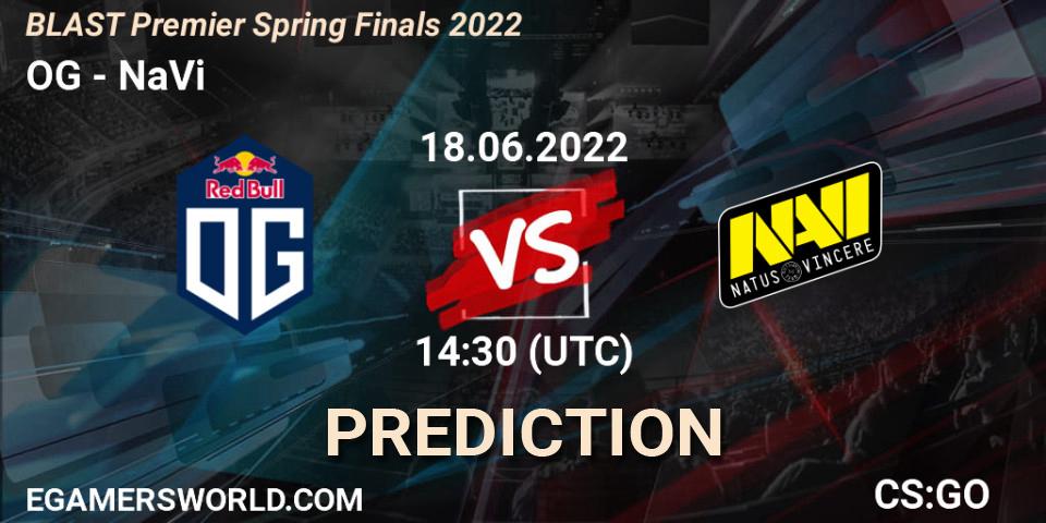 Prognoza OG - NaVi. 18.06.22, CS2 (CS:GO), BLAST Premier Spring Finals 2022 