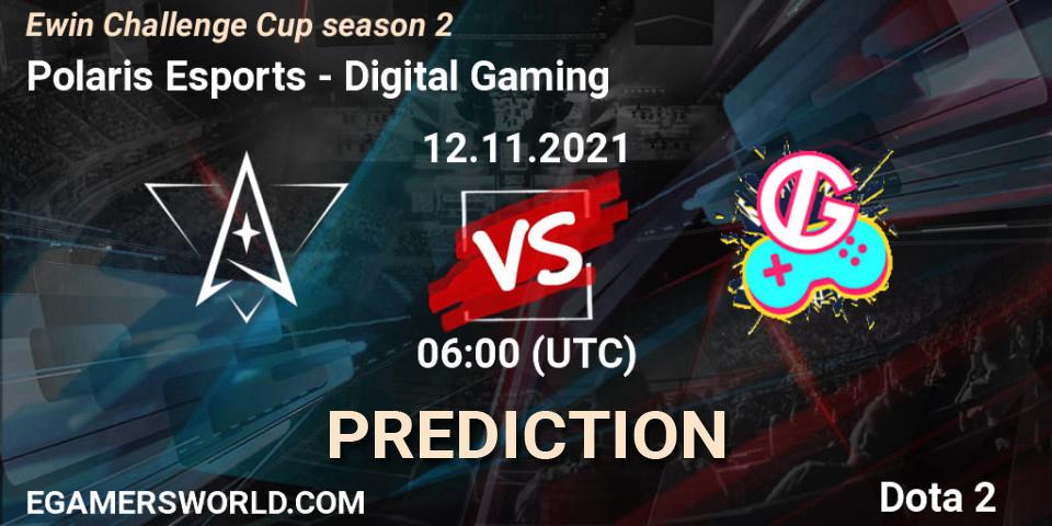 Prognoza Polaris Esports - Digital Gaming. 12.11.2021 at 06:22, Dota 2, Ewin Challenge Cup season 2