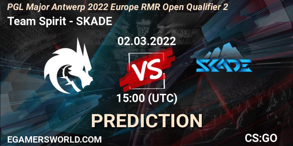 Prognoza Team Spirit - SKADE. 02.03.2022 at 15:30, Counter-Strike (CS2), PGL Major Antwerp 2022 Europe RMR Open Qualifier 2