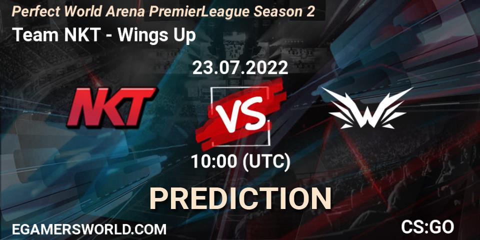 Prognoza Team NKT - Wings Up. 23.07.2022 at 10:00, Counter-Strike (CS2), Perfect World Arena Premier League Season 2