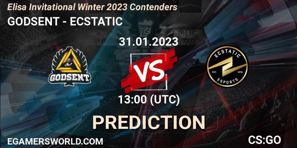 Prognoza GODSENT - ECSTATIC. 31.01.23, CS2 (CS:GO), Elisa Invitational Winter 2023 Contenders