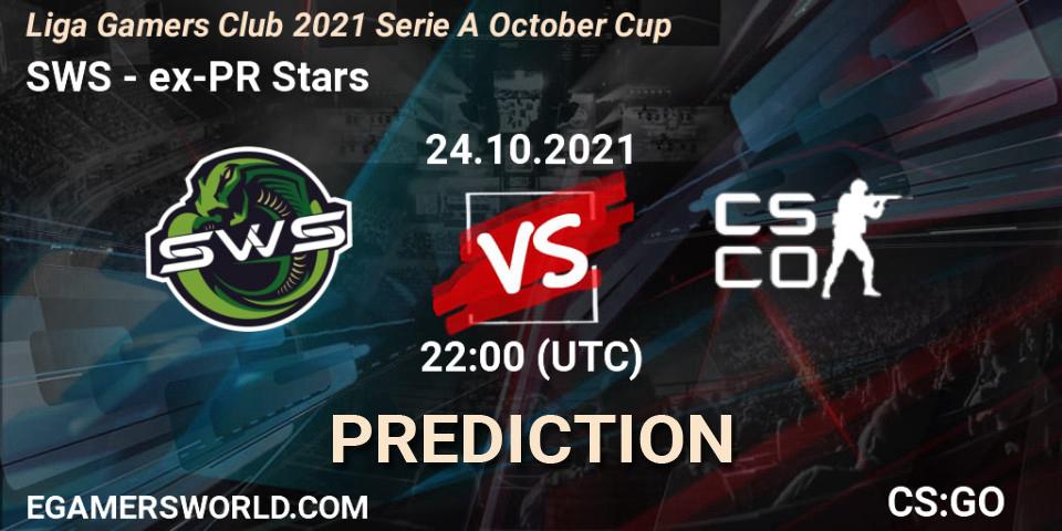 Prognoza SWS - ex-PR Stars. 24.10.2021 at 22:00, Counter-Strike (CS2), Liga Gamers Club 2021 Serie A October Cup