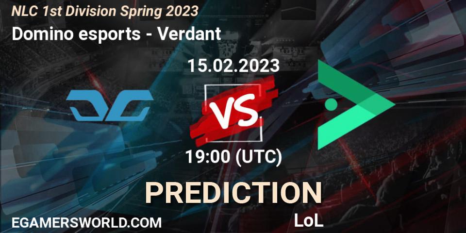Prognoza Domino esports - Verdant. 15.02.23, LoL, NLC 1st Division Spring 2023