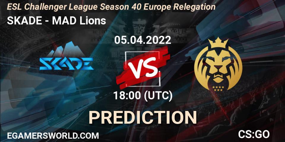 Prognoza SKADE - MAD Lions. 05.04.22, CS2 (CS:GO), ESL Challenger League Season 40 Europe Relegation