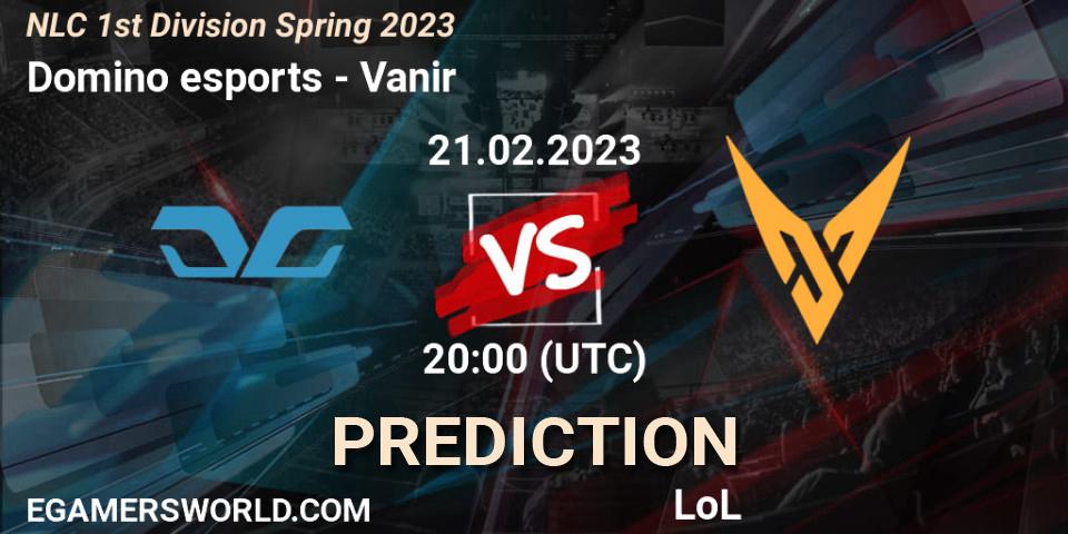 Prognoza Domino esports - Vanir. 21.02.23, LoL, NLC 1st Division Spring 2023