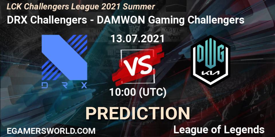 Prognoza DRX Challengers - DAMWON Gaming Challengers. 13.07.2021 at 10:00, LoL, LCK Challengers League 2021 Summer
