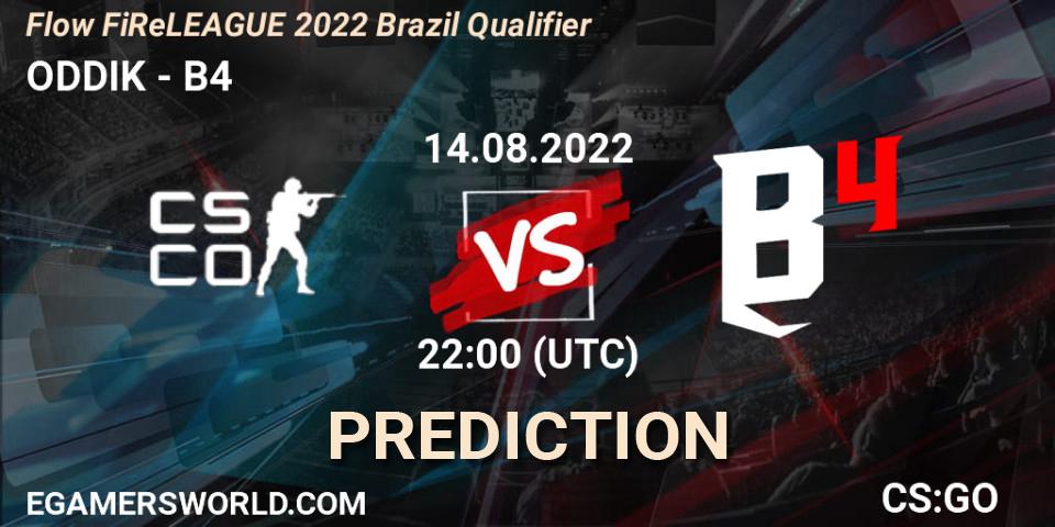 Prognoza ODDIK - B4. 14.08.2022 at 22:00, Counter-Strike (CS2), Flow FiReLEAGUE 2022 Brazil Qualifier