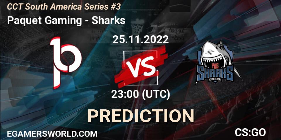 Prognoza Paquetá Gaming - Sharks. 25.11.22, CS2 (CS:GO), CCT South America Series #3
