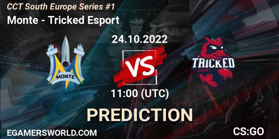 Prognoza Monte - Tricked Esport. 24.10.2022 at 11:00, Counter-Strike (CS2), CCT South Europe Series #1