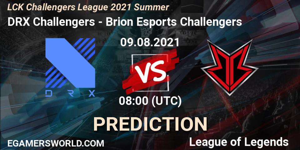 Prognoza DRX Challengers - Brion Esports Challengers. 09.08.2021 at 08:00, LoL, LCK Challengers League 2021 Summer