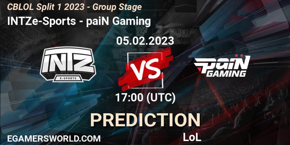 Prognoza INTZ e-Sports - paiN Gaming. 05.02.23, LoL, CBLOL Split 1 2023 - Group Stage