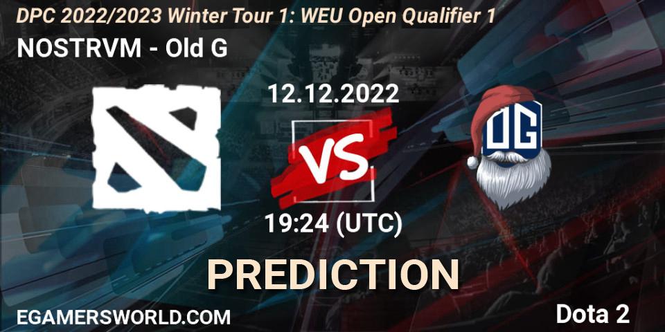 Prognoza NOSTRVM - Old G. 12.12.22, Dota 2, DPC 2022/2023 Winter Tour 1: WEU Open Qualifier 1