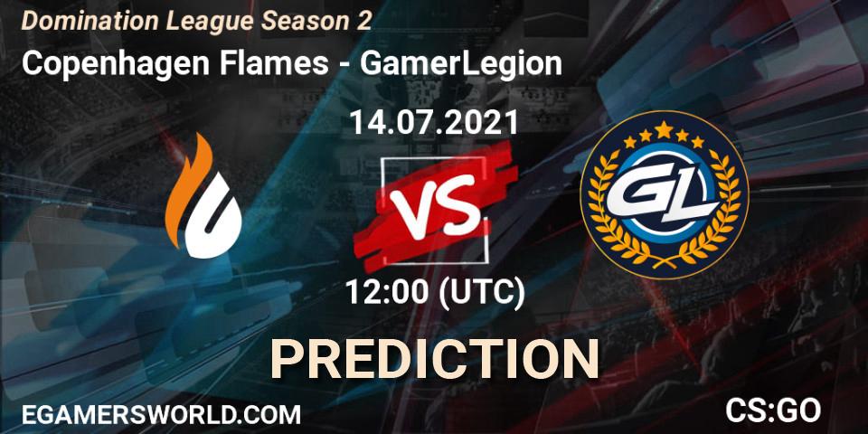 Prognoza Copenhagen Flames - GamerLegion. 14.07.2021 at 15:00, Counter-Strike (CS2), Domination League Season 2