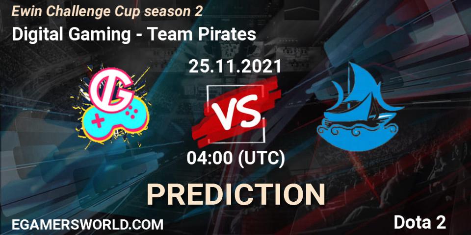 Prognoza Digital Gaming - Team Pirates. 25.11.2021 at 04:11, Dota 2, Ewin Challenge Cup season 2