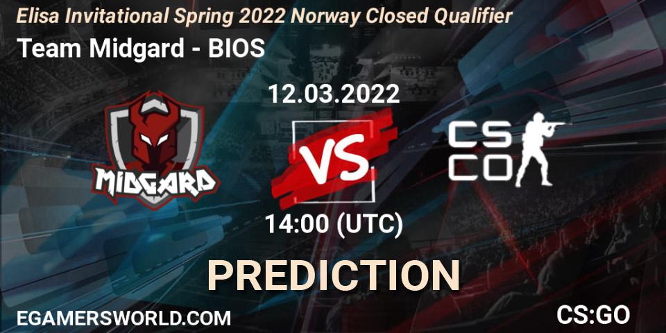 Prognoza Team Midgard - BIOS. 12.03.2022 at 14:00, Counter-Strike (CS2), Elisa Invitational Spring 2022 Norway Closed Qualifier