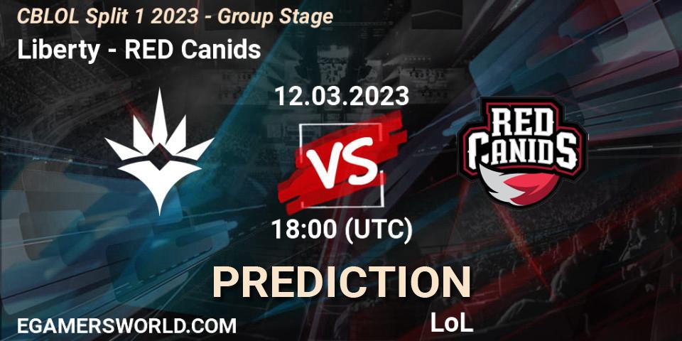 Prognoza Liberty - RED Canids. 12.03.2023 at 18:15, LoL, CBLOL Split 1 2023 - Group Stage