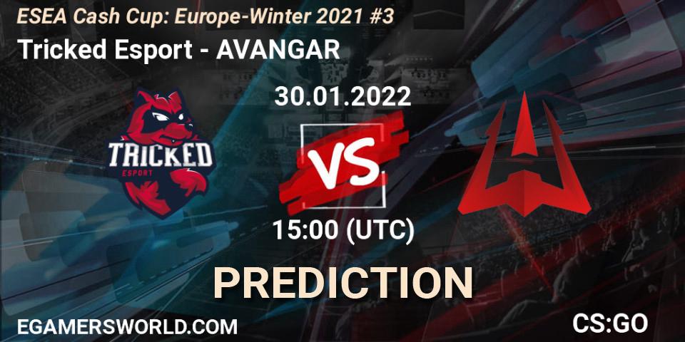Prognoza Tricked Esport - AVANGAR. 30.01.2022 at 15:00, Counter-Strike (CS2), ESEA Cash Cup: Europe - Winter 2021 #3