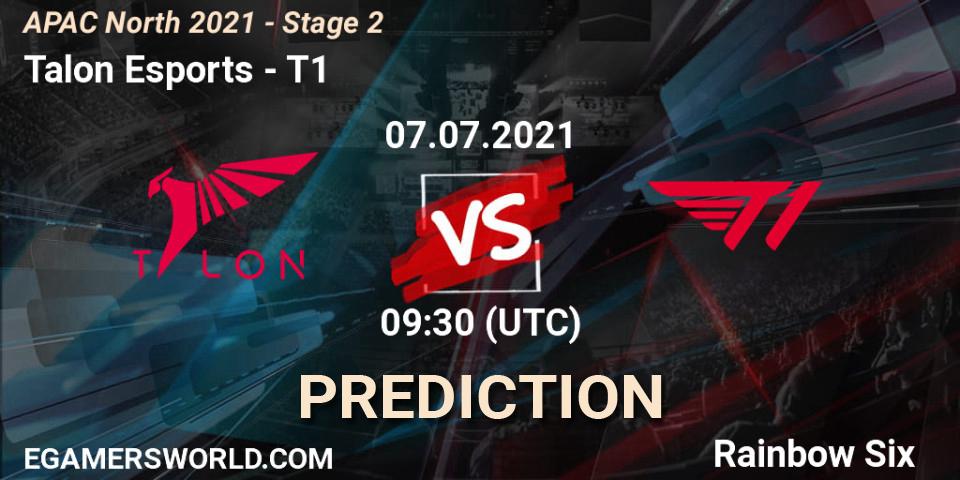 Prognoza Talon Esports - T1. 07.07.2021 at 09:30, Rainbow Six, APAC North 2021 - Stage 2