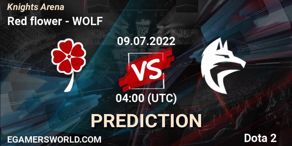 Prognoza Red flower - WOLF. 09.07.2022 at 04:38, Dota 2, Knights Arena