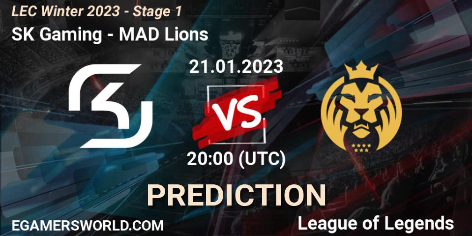Prognoza SK Gaming - MAD Lions. 21.01.23, LoL, LEC Winter 2023 - Stage 1