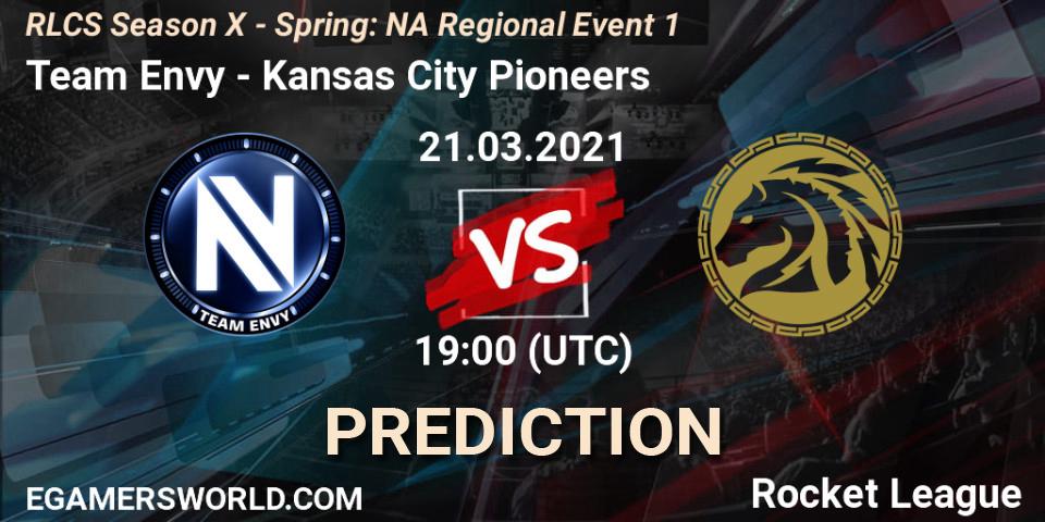 Prognoza Team Envy - Kansas City Pioneers. 21.03.2021 at 19:00, Rocket League, RLCS Season X - Spring: NA Regional Event 1