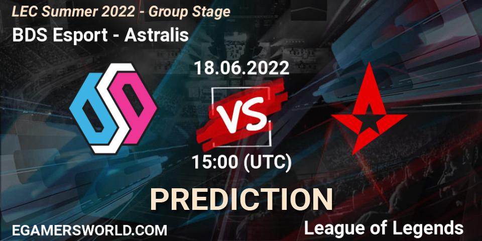 Prognoza BDS Esport - Astralis. 18.06.2022 at 15:00, LoL, LEC Summer 2022 - Group Stage
