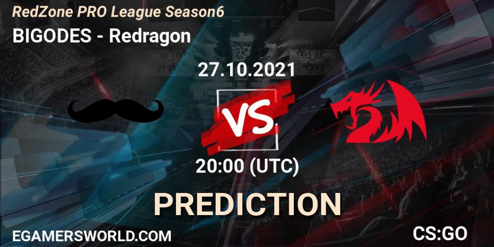 Prognoza BIGODES - Redragon. 02.11.2021 at 20:00, Counter-Strike (CS2), RedZone PRO League Season 6