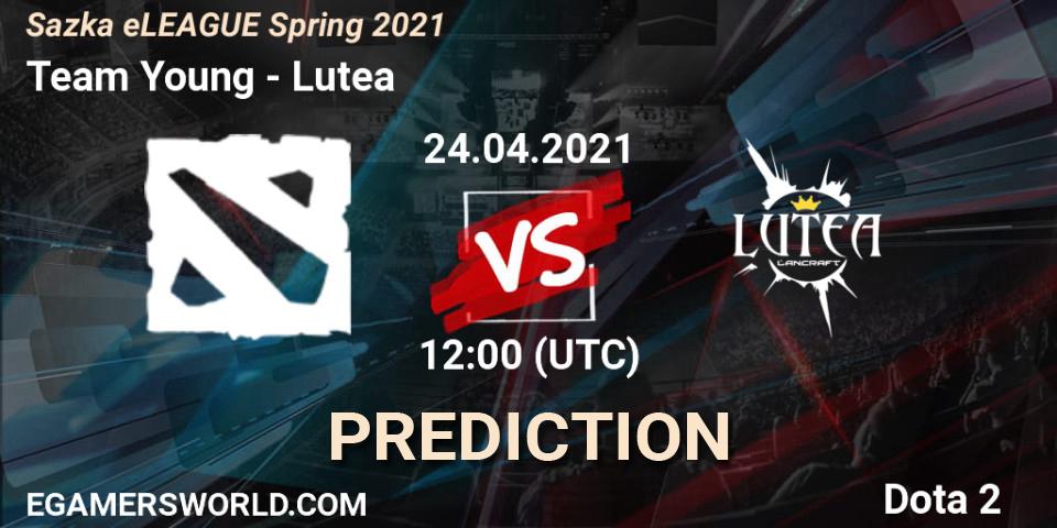 Prognoza Team Young - Lutea. 24.04.2021 at 12:00, Dota 2, Sazka eLEAGUE Spring 2021