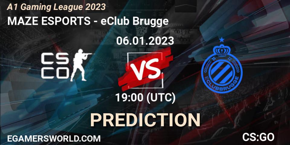 Prognoza MAZE ESPORTS - eClub Brugge. 06.01.2023 at 19:00, Counter-Strike (CS2), A1 Gaming League 2023