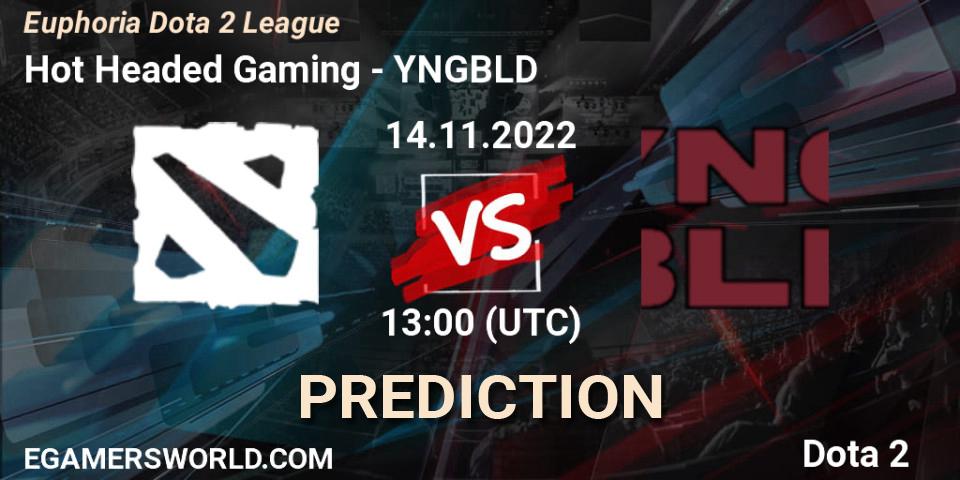 Prognoza Hot Headed Gaming - YNGBLD. 14.11.2022 at 13:11, Dota 2, Euphoria Dota 2 League