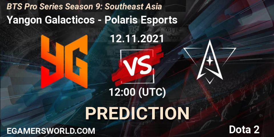 Prognoza Yangon Galacticos - Polaris Esports. 12.11.2021 at 11:18, Dota 2, BTS Pro Series Season 9: Southeast Asia
