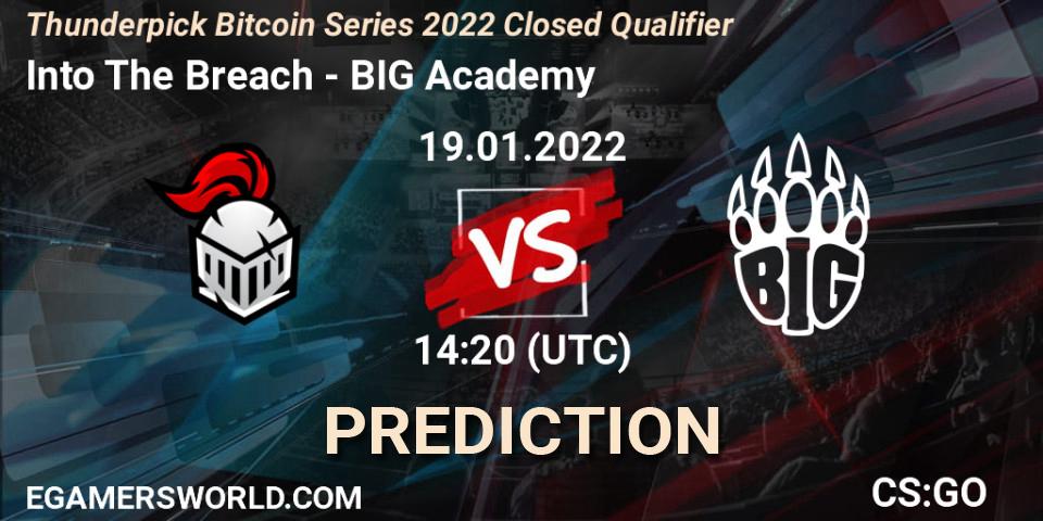 Prognoza Into The Breach - BIG Academy. 19.01.2022 at 14:20, Counter-Strike (CS2), Thunderpick Bitcoin Series 2022 Closed Qualifier